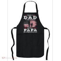 Being Dad Is An Honor Being Papa Is Priceless USA Flag Apron thumb 0