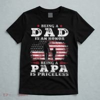 Being Dad Is An Honor Being Papa Is Priceless USA Flag T-Shirt thumb 5