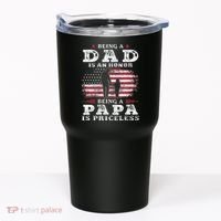 Being Dad Is An Honor Being Papa Is Priceless USA Flag Tumbler thumb 0