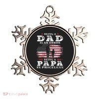 Being Dad Is An Honor Being Papa Is Priceless USA Flag Ornament thumb 0