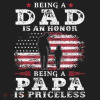 Being Dad Is An Honor Being Papa Is Priceless USA Flag Hat thumb 2