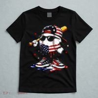 Baseball Drip Ice Cream 4th Of July American USA T-Shirt thumb 5