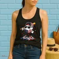 Baseball Drip Ice Cream 4th Of July American USA Women's Tank Top thumb 2