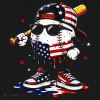 Baseball Drip Ice Cream 4th Of July American USA Women's Tank Top thumb 5