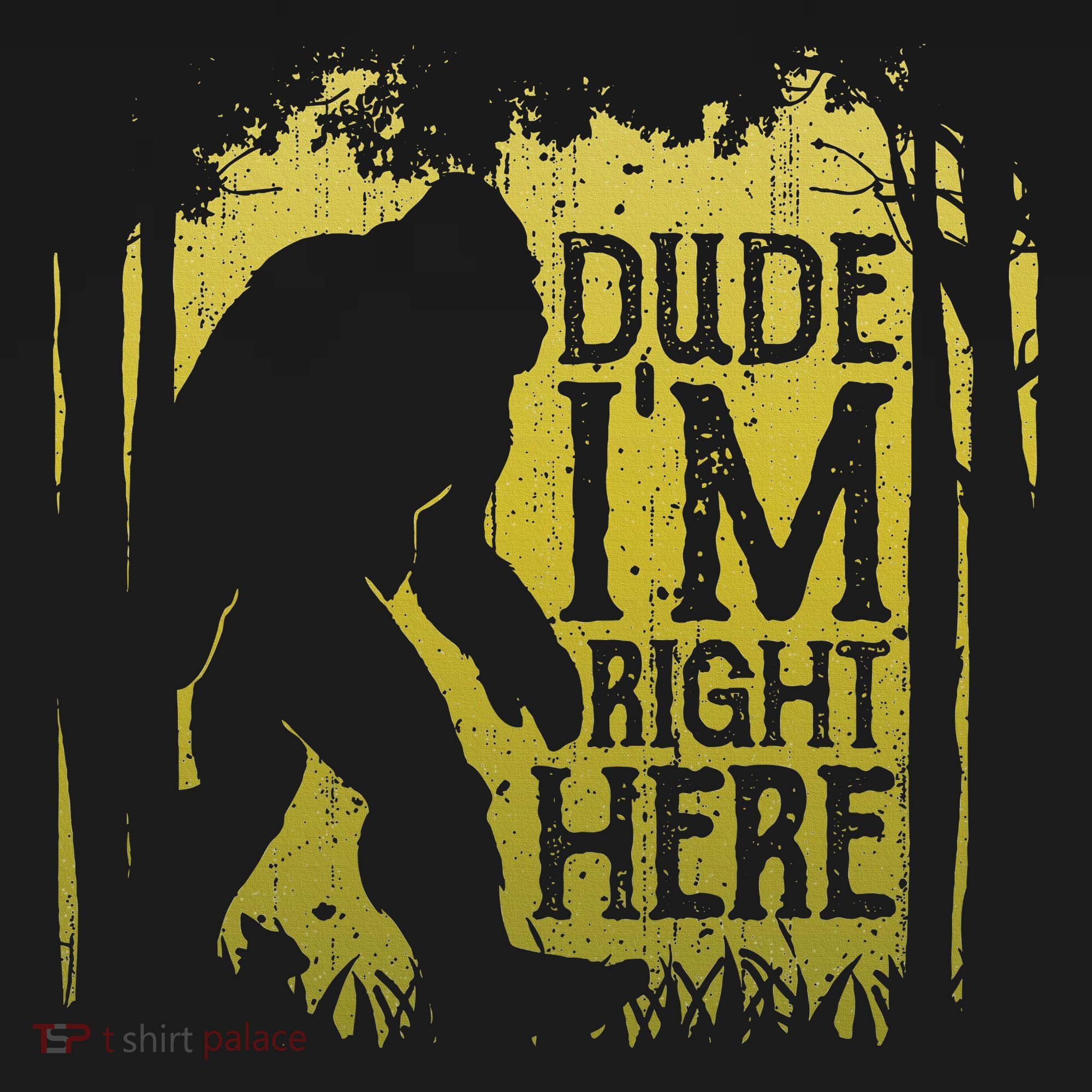 Bigfoot Dude IM Right Here Funny Sasquatch Women's Tank Top