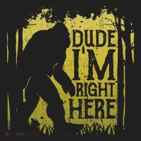 Bigfoot Dude IM Right Here Funny Sasquatch Hat thumb 2