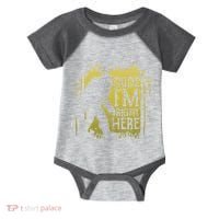 Bigfoot Dude IM Right Here Funny Sasquatch Infant Baby Jersey Bodysuit thumb 0