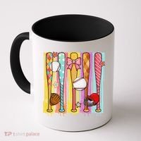 Baseball Dripping Ice Cream Drip Baseball Season Coffee Mug thumb 0