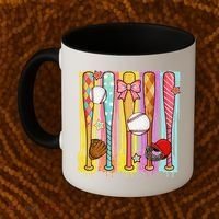 Baseball Dripping Ice Cream Drip Baseball Season Coffee Mug thumb 2