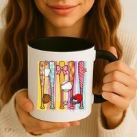 Baseball Dripping Ice Cream Drip Baseball Season Coffee Mug thumb 3