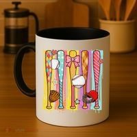 Baseball Dripping Ice Cream Drip Baseball Season Coffee Mug thumb 4