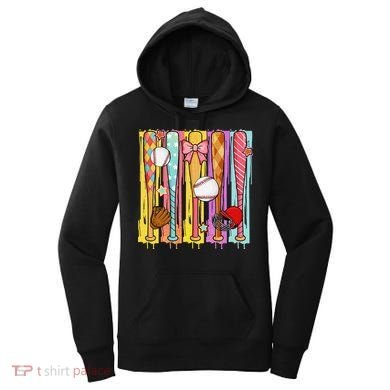 Baseball Dripping Ice Cream Drip Baseball Season Women's Hoodie
