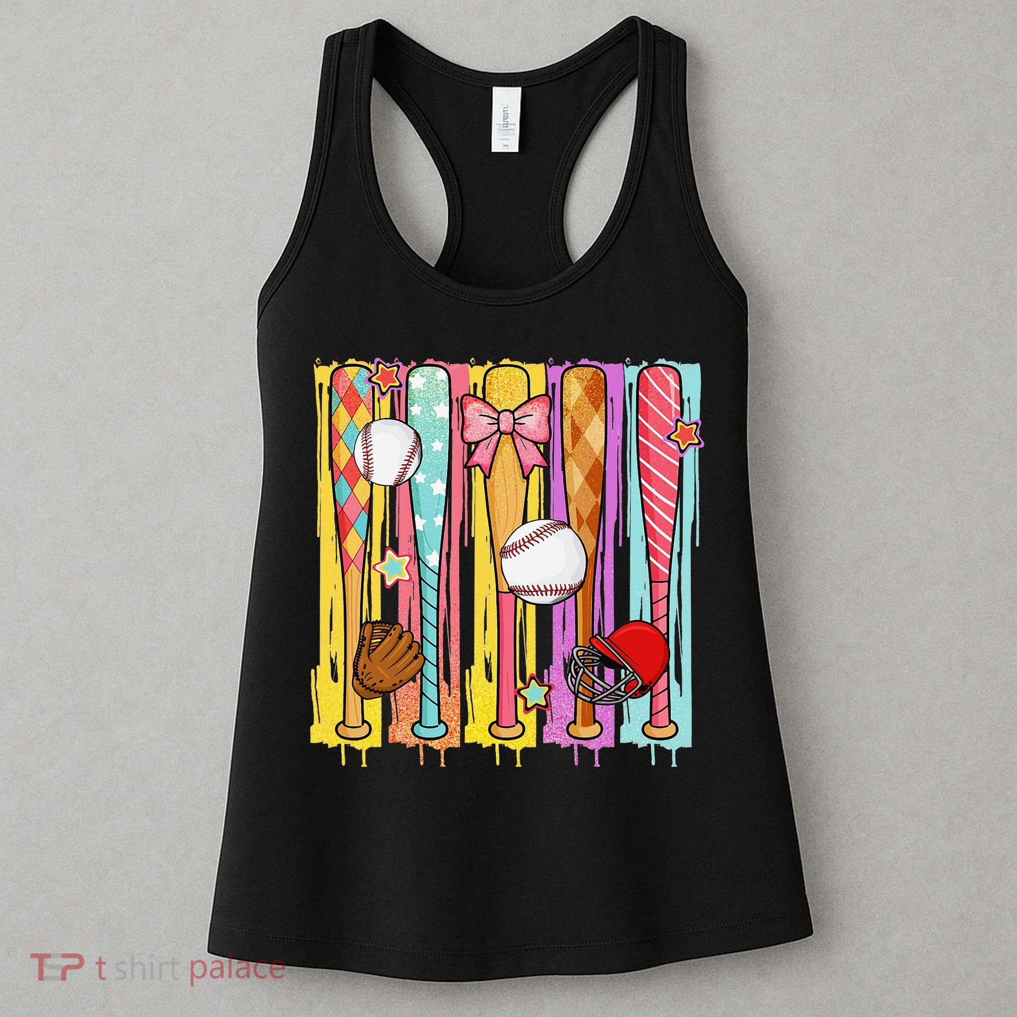 Baseball Dripping Ice Cream Drip Baseball Season Women's Tank Top