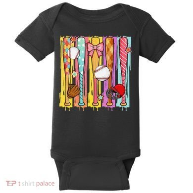 Baseball Dripping Ice Cream Drip Baseball Season Baby Bodysuit
