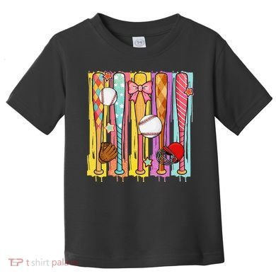 Baseball Dripping Ice Cream Drip Baseball Season Toddler T-Shirt