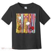 Baseball Dripping Ice Cream Drip Baseball Season Toddler T-Shirt thumb 0