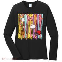 Baseball Dripping Ice Cream Drip Baseball Season Women's Long Sleeve Shirt thumb 0