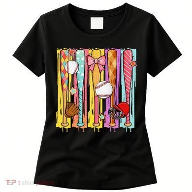 Baseball Dripping Ice Cream Drip Baseball Season Women's T-Shirt