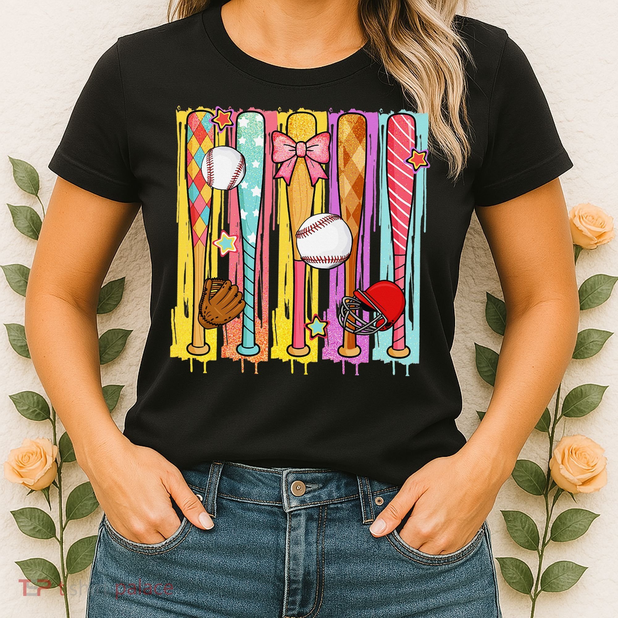 Baseball Dripping Ice Cream Drip Baseball Season Women's T-Shirt