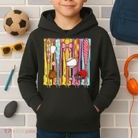 Baseball Dripping Ice Cream Drip Baseball Season Kids Hoodie thumb 2