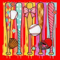 Baseball Dripping Ice Cream Drip Baseball Season Santa Hat thumb 1