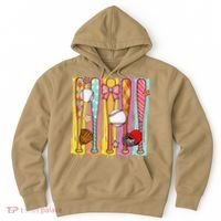 Baseball Dripping Ice Cream Drip Baseball Season Hoodie thumb 0