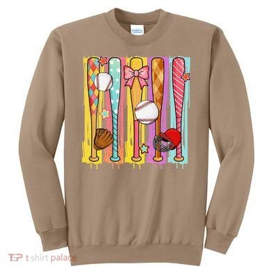 Baseball Dripping Ice Cream Drip Baseball Season Sweatshirt