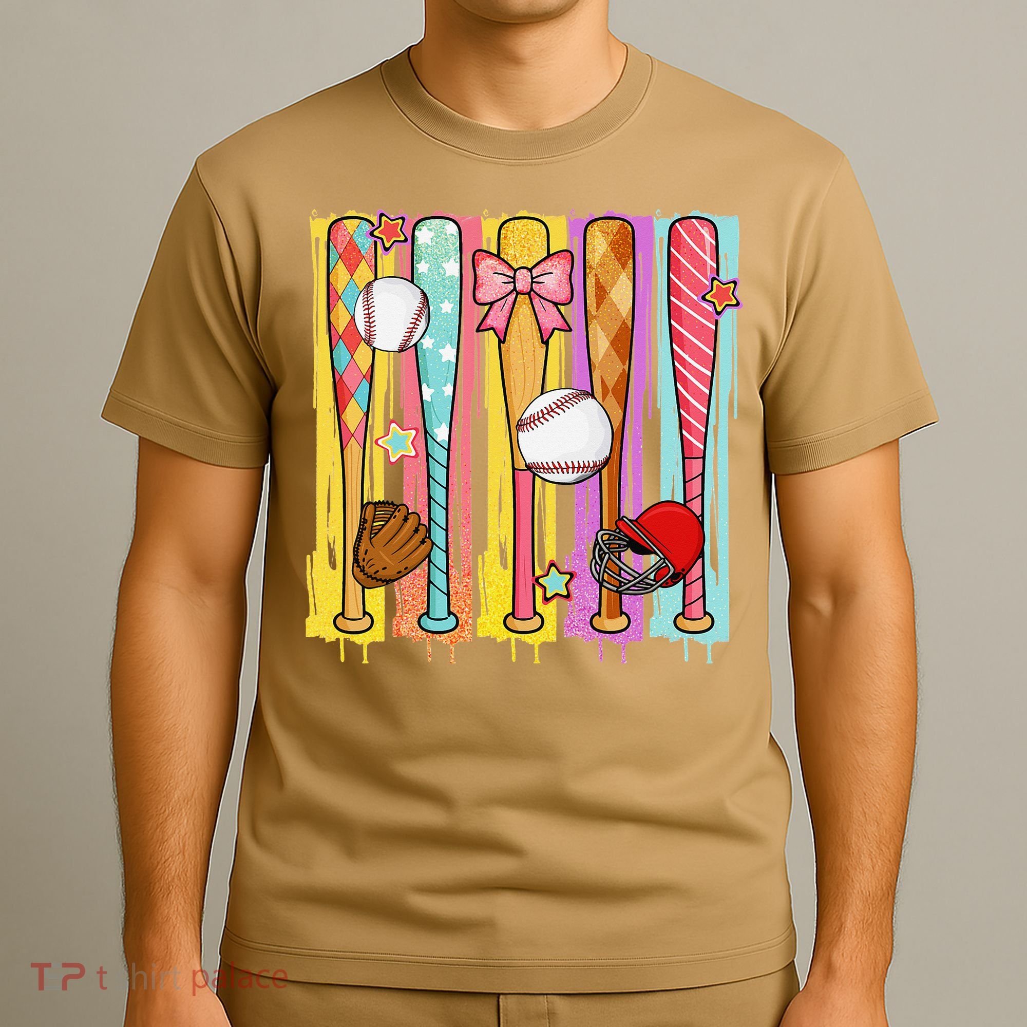 Baseball Dripping Ice Cream Drip Baseball Season T-Shirt