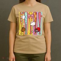 Baseball Dripping Ice Cream Drip Baseball Season T-Shirt thumb 4