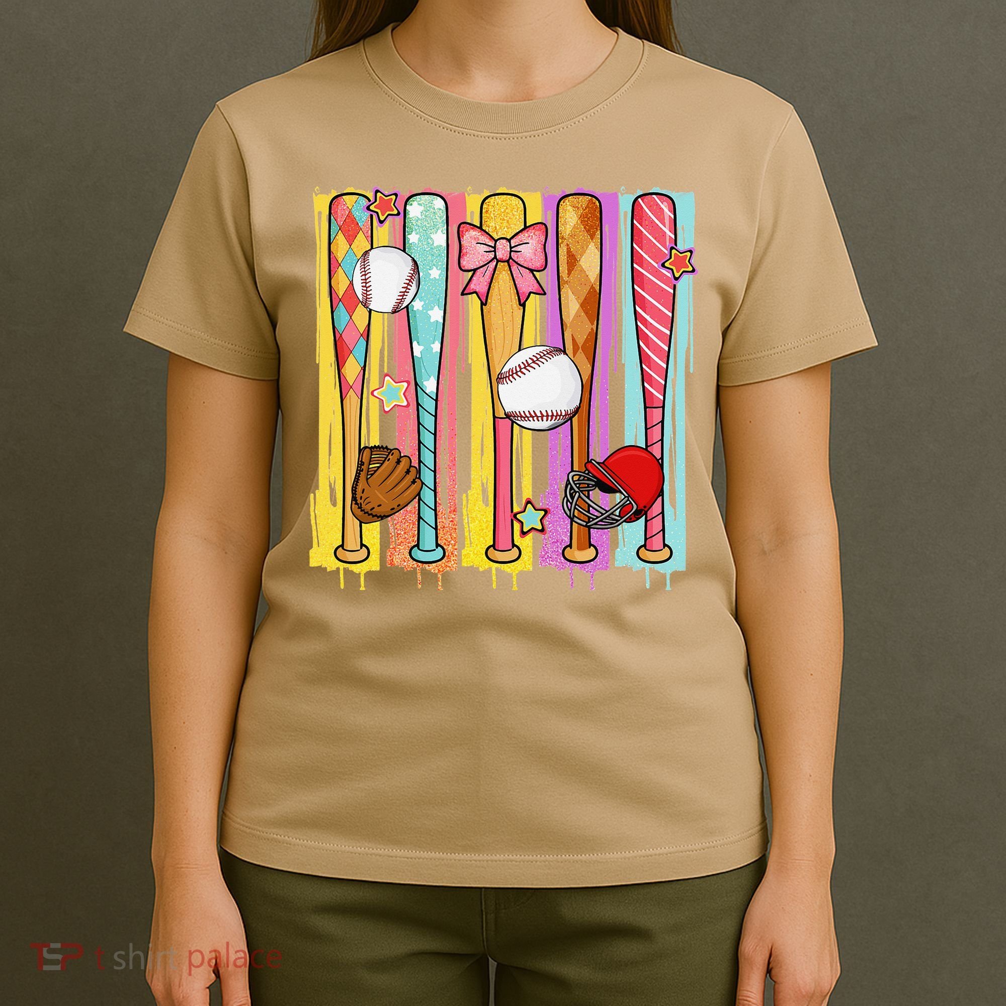 Baseball Dripping Ice Cream Drip Baseball Season T-Shirt