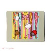 Baseball Dripping Ice Cream Drip Baseball Season Mousepad thumb 0