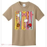 Baseball Dripping Ice Cream Drip Baseball Season Kids T-Shirt thumb 0