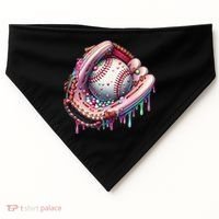 Baseball Drip Ice Cream Sprinkles Baseball Glove USA-Made Doggie Bandana thumb 0