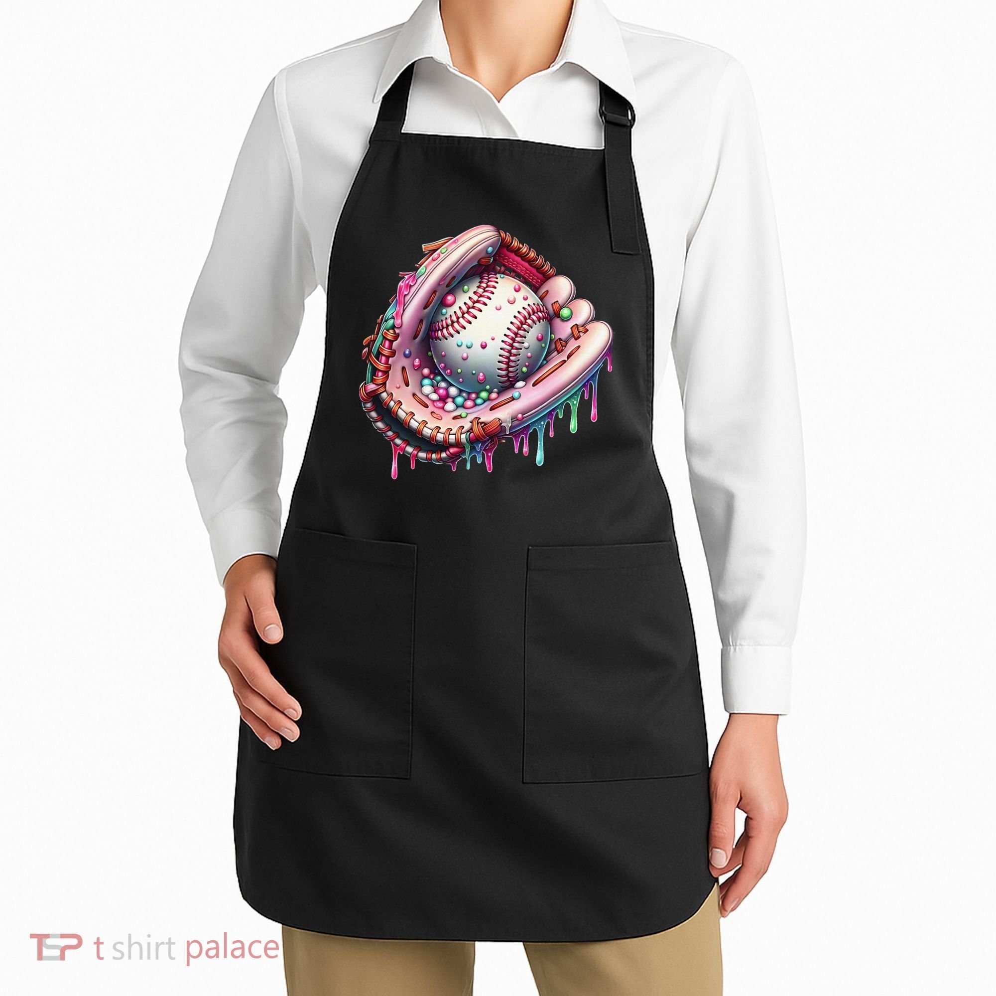Baseball Drip Ice Cream Sprinkles Baseball Glove Apron