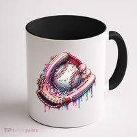 Baseball Drip Ice Cream Sprinkles Baseball Glove Coffee Mug thumb 1