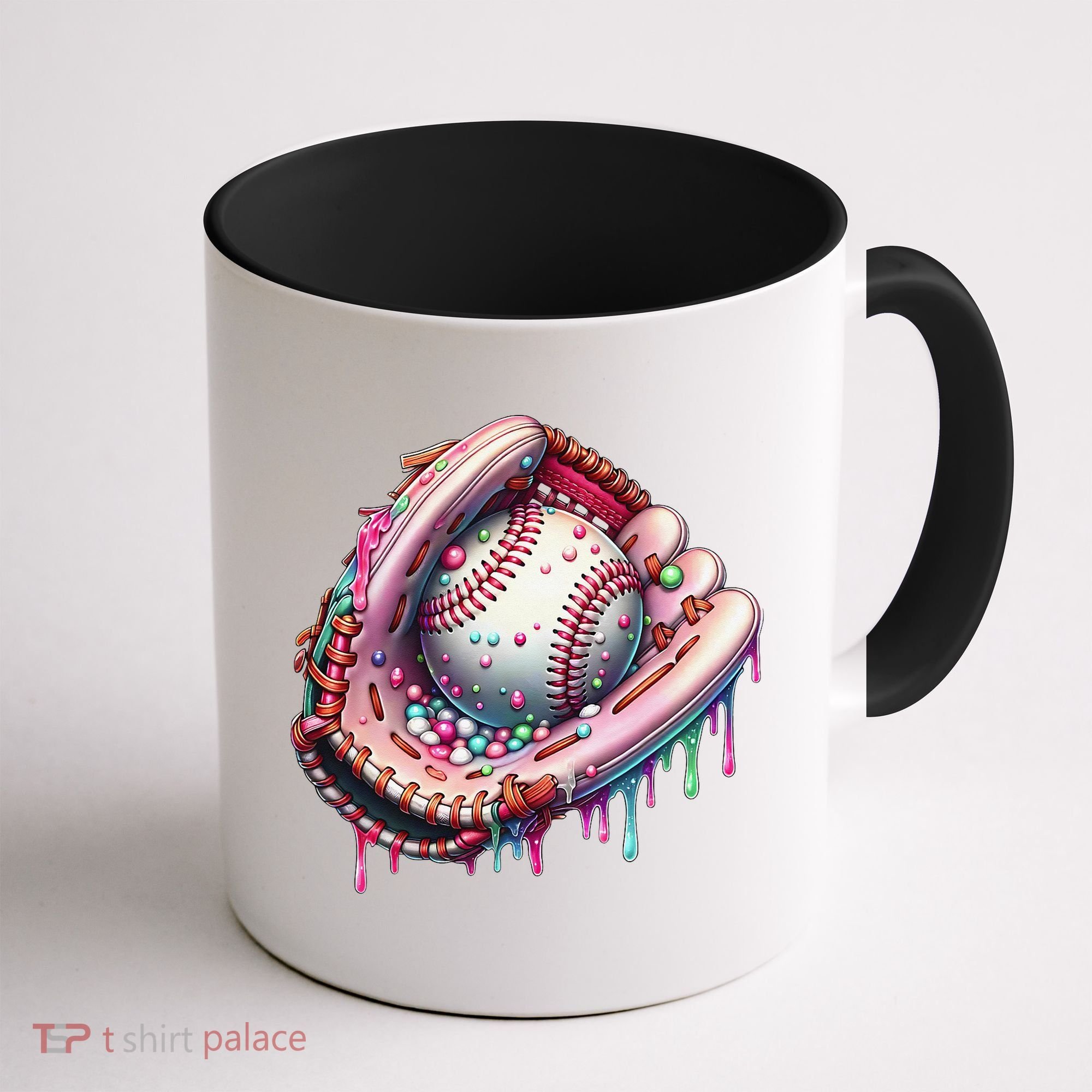 Baseball Drip Ice Cream Sprinkles Baseball Glove Coffee Mug