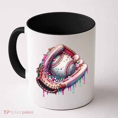 Baseball Drip Ice Cream Sprinkles Baseball Glove Coffee Mug