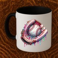 Baseball Drip Ice Cream Sprinkles Baseball Glove Coffee Mug thumb 2