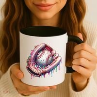 Baseball Drip Ice Cream Sprinkles Baseball Glove Coffee Mug thumb 3