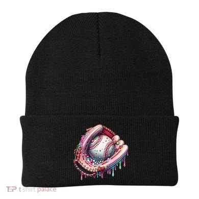 Baseball Drip Ice Cream Sprinkles Baseball Glove Beanie