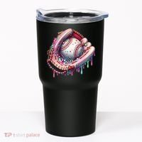 Baseball Drip Ice Cream Sprinkles Baseball Glove Tumbler thumb 0
