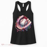 Baseball Drip Ice Cream Sprinkles Baseball Glove Women's Tank Top thumb 0