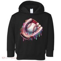 Baseball Drip Ice Cream Sprinkles Baseball Glove Toddler Hoodie thumb 0