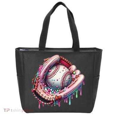 Baseball Drip Ice Cream Sprinkles Baseball Glove Tote Bag