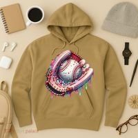Baseball Drip Ice Cream Sprinkles Baseball Glove Hoodie thumb 3