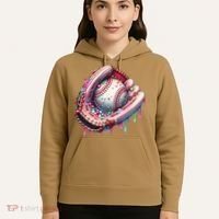 Baseball Drip Ice Cream Sprinkles Baseball Glove Hoodie thumb 5