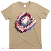 Baseball Drip Ice Cream Sprinkles Baseball Glove T-Shirt thumb 0