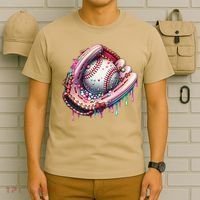 Baseball Drip Ice Cream Sprinkles Baseball Glove T-Shirt thumb 6