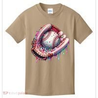 Baseball Drip Ice Cream Sprinkles Baseball Glove Kids T-Shirt thumb 0