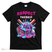 Baseball Drip Ice Cream Dripping Respect Drip Teen Boy Girl  T-Shirt thumb 0